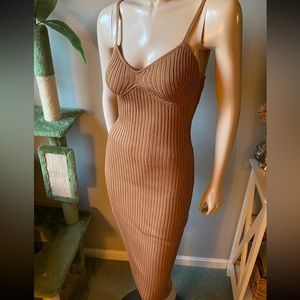 Say What Ribbed Dress Fitted Medium